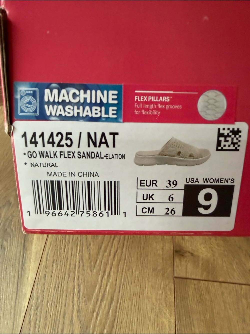 Skechers GO WALK Knit Slip-On FLEX Sandal in Light Beige; NWT; NONSMOKING HOME - Picture 2 of 4